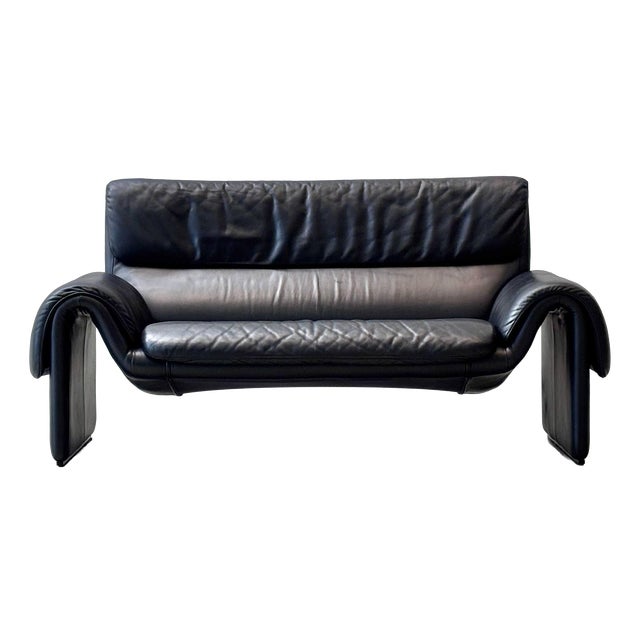 Black Leather DS-2011 Sofa from de Sede, 1980s For Sale