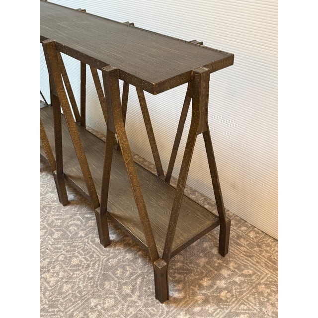 CB2 Cb2 Scissor Console Table For Sale - Image 4 of 12