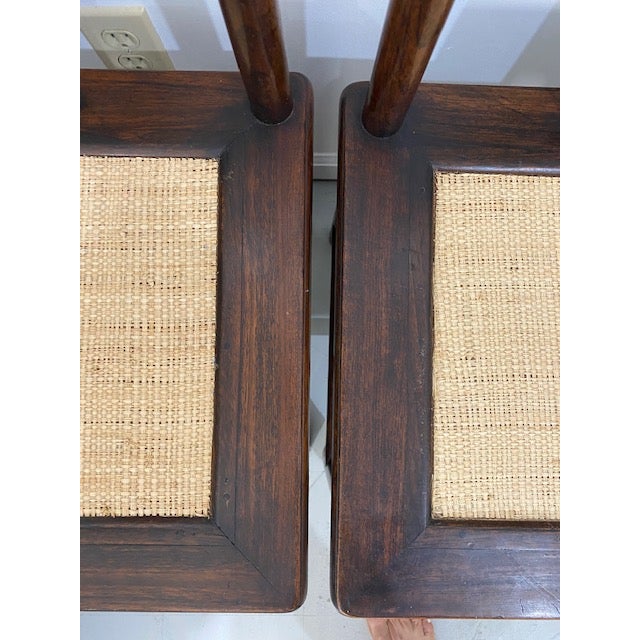 Wood Chinese Hat Dining Side Chairs - Set of 4 For Sale - Image 7 of 11