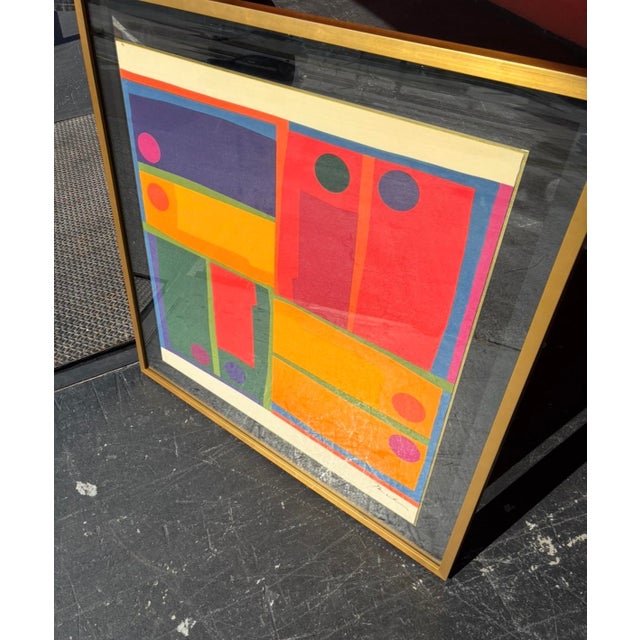 Late 20th Century Framed Mercedes Pardo Silk Print For Sale - Image 5 of 10