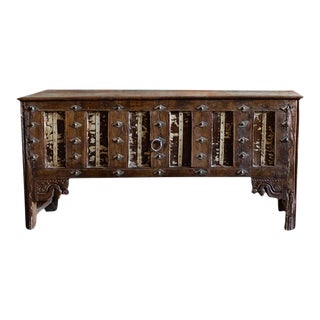 Antique Door Rustic Media Console, Rustic Farmhouse Hall Table, Sofa Table, 75 For Sale
