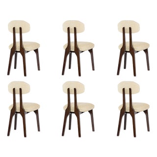 Silhouette Dining Chairs in Chenille Fabric by InsidherLand, Set of 6 For Sale