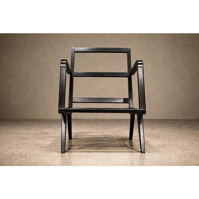 1960s Brazilian Modern Armchair in Hardwood and Bouclé, Unknown, Brazil, 1960s For Sale - Image 5 of 18