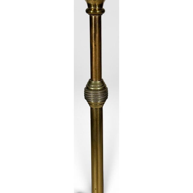 Late 19th Century Victorian Brass and Red Satin Glass Griffin Piano Floor Lamp For Sale - Image 11 of 18