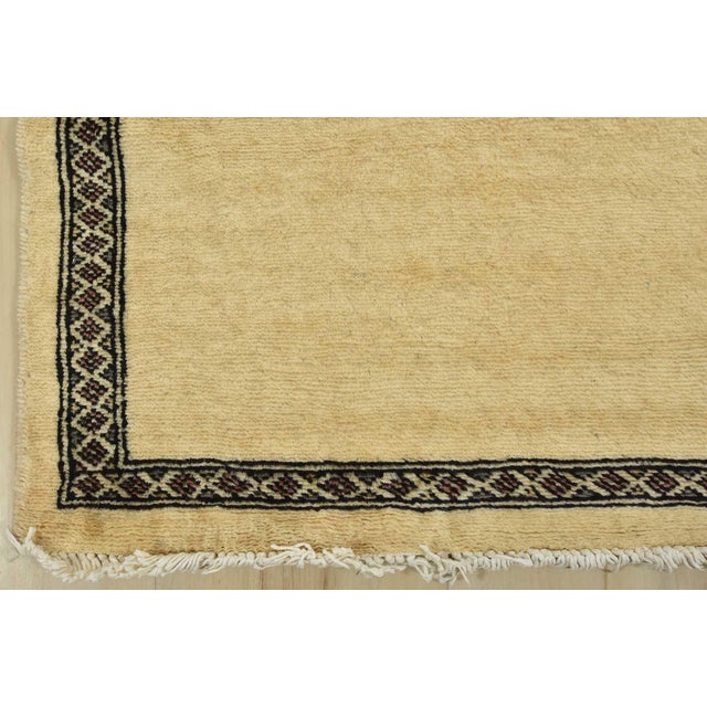 Bokhara Runner 3’4” X 14’8” Beige Wool Hand-Knotted Oriental Rug For Sale - Image 10 of 13