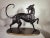 Large greyhound dog in solid bronze art deco period large greyhound in solid bronze art deco period decorative golden dog...