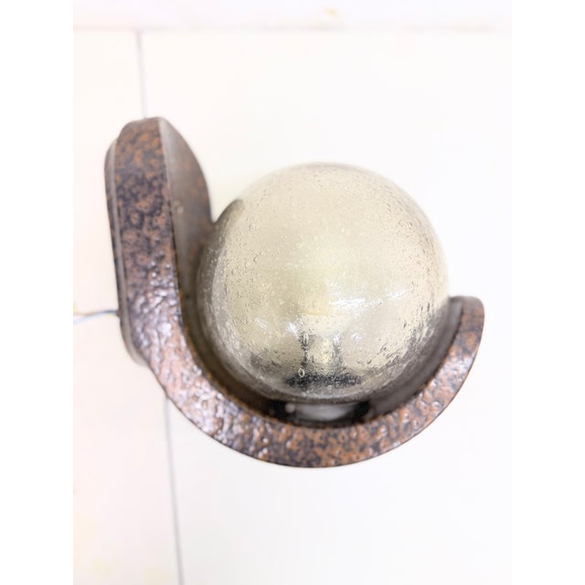 Brutalist Style Wall Lamp in Ceramic and Glass, 1970s For Sale - Image 12 of 12
