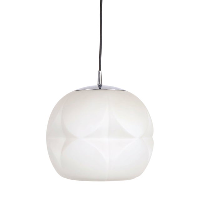Opaline Glass Pendant Lamp from Peill & Putzler, 1960s For Sale