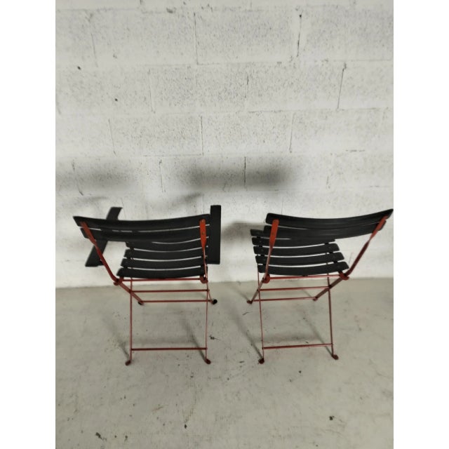 Metal Celestina Folding Chairs attributed to Marco Zanusso for Zanotta, 1970s, Set of 2 For Sale - Image 7 of 13