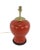Vintage Red Porcelain Ginger Jar Table Lamp