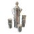 Antique Novelty Silver Plated 'Golf Bag' Cocktail Shaker Set with Glasses C.1920 For Sale