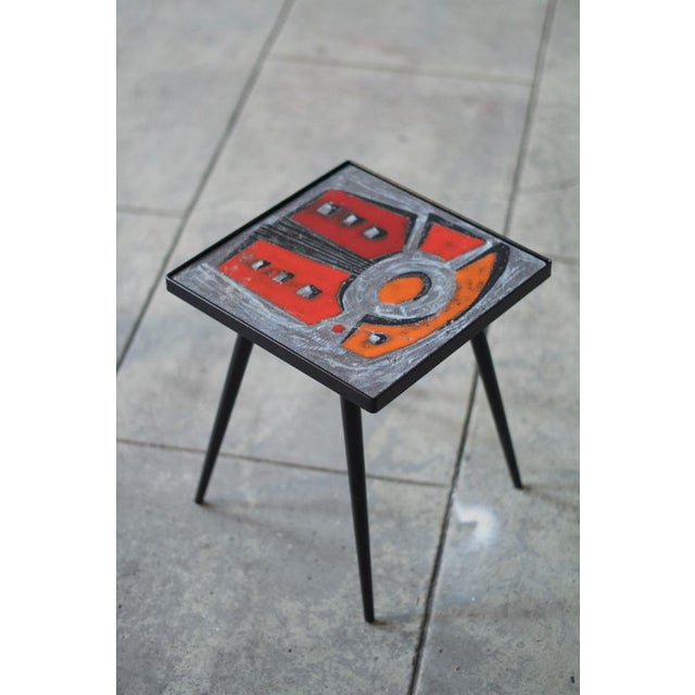 Black Vintage Low Ceramic Tables from Brothers Jean & Robert Cloutier, 1950s, Set of 2 For Sale - Image 8 of 18
