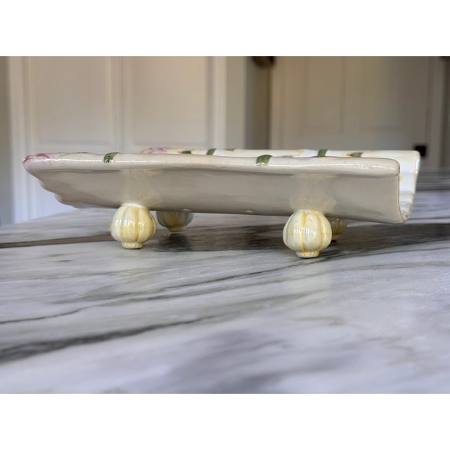 Ceramic Made in Portugal Asparagus Dish For Sale - Image 7 of 11