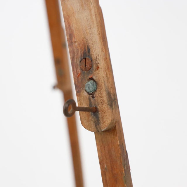 Vintage Handcrafted Floor Easel / Artist Painting Display Stand, circa 1930 For Sale - Image 4 of 5