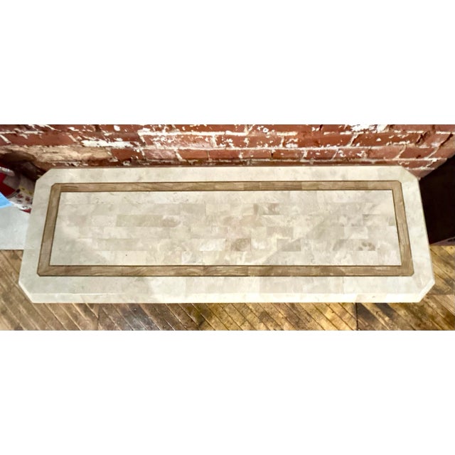 Mid 20th Century Tessellated Fossil Console Sofa Table Attributed to Maitland Smith For Sale - Image 5 of 9