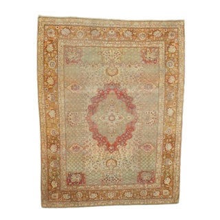 Antique Persian Mohtasham Kashan Rug 7’7” X 10’0" For Sale