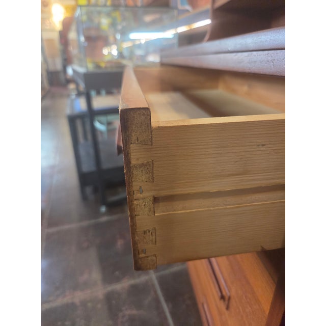 1960s Danish Teak Secretary Desk Pull Out Top For Sale - Image 10 of 14