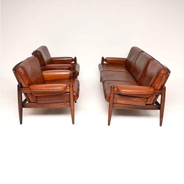 Vintage Danish Leather Sofa, 1960 For Sale - Image 10 of 11