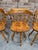 1960s 1960s Set of 3 Solid Wood Spindle Captain’s Chair Stools For Sale - Image 5 of 7