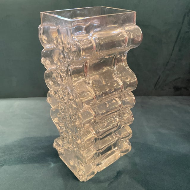 Mid - Century Modern Silhouette Textured Glass Vase For Sale - Image 10 of 13