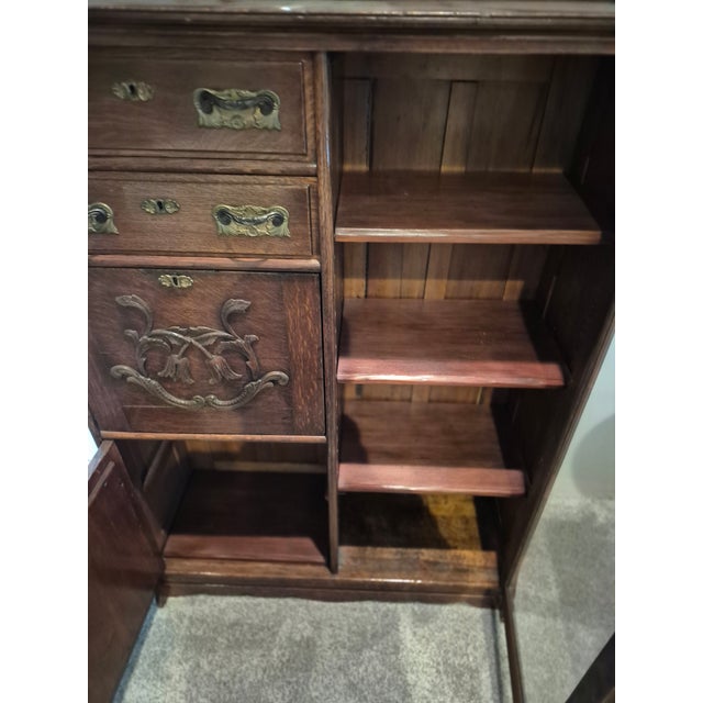 Late 18th Century Victorian American Side-by-Side Display and Secretary Cabinet For Sale - Image 9 of 12
