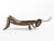 Hand-wrought circa 1960s copper and brass grasshopper centerpiece sculpture with abalone inlay eyes and legs. Signed...