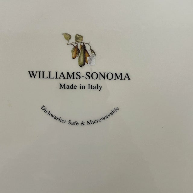 Late 20th Century Williams-Sonoma Italian Large Tomato/Zucchini Pattern Platter / Serving Bowl For Sale - Image 5 of 5