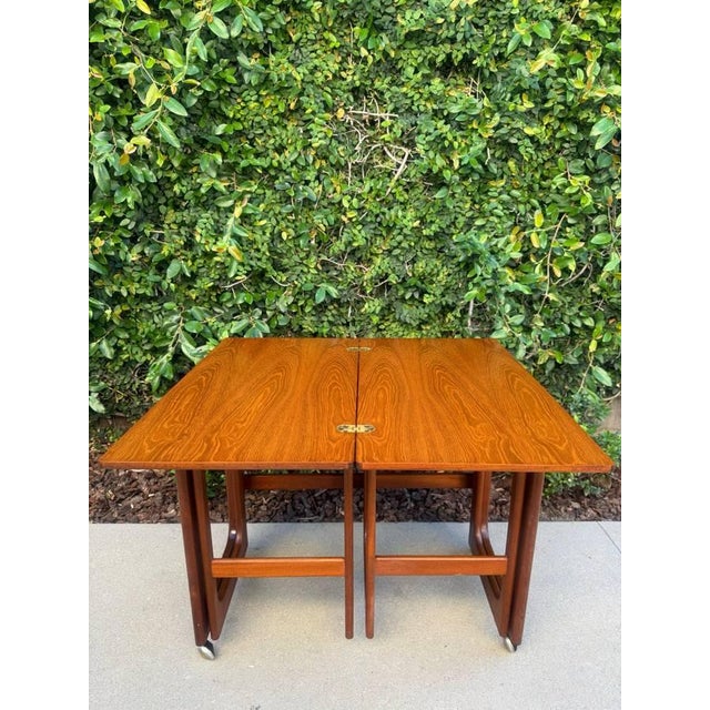 Mid Century Modern Teak Triform Nesting Table Set For Sale - Image 12 of 16