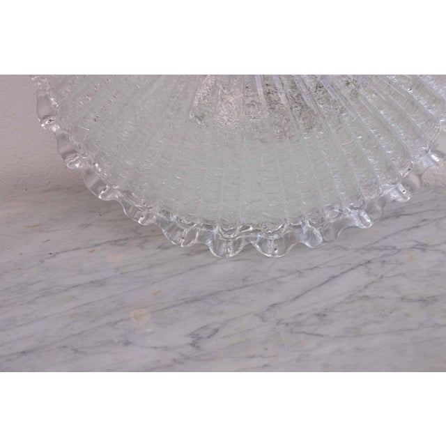 Italian Transparent Murano Glass Ceiling Fixture, 1970 For Sale - Image 4 of 12