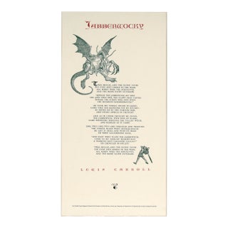 "Jabberwocky" Poem by Lewis Carrol With Engravings, Designed by Nick Zachreson For Sale