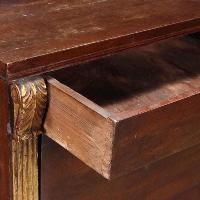 Antique Empire Bedside Table in Walnut For Sale - Image 4 of 9