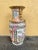 Ceramic Vintage Famille Rose Vase and Hand Painted in Pastels With Heavy Gold Accents For Sale - Image 7 of 11