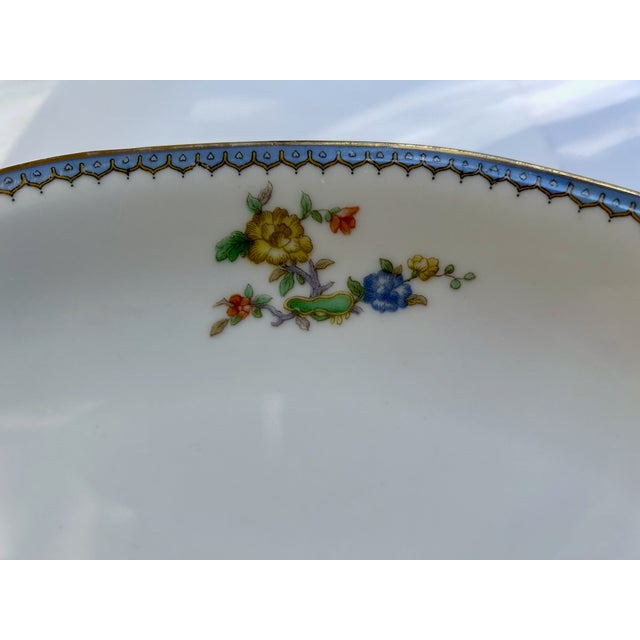 Haviland Limoges Blue Border Porcelain Serving Platter For Sale - Image 12 of 18
