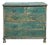 Distressed Teal Blue Green 5 Drawers Credenza Storage Sideboard Cabinet For Sale