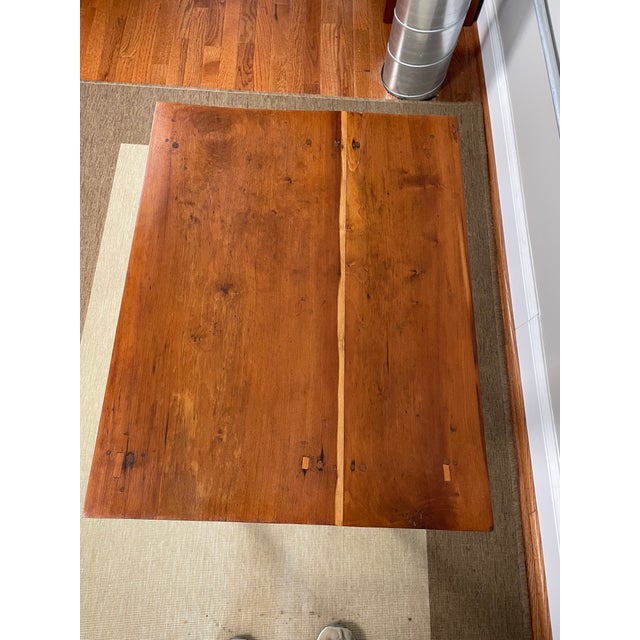 American Cherry One-Drawer Table W/ Distinctive Feet -- 19th Century For Sale - Image 3 of 16