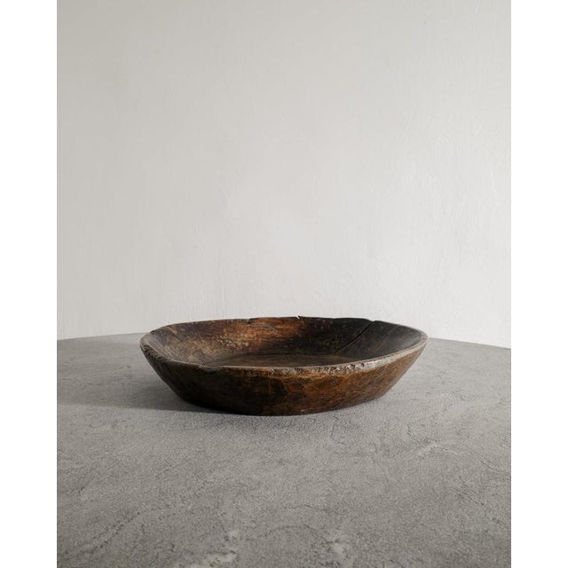 Antique French Wooden Oak Bowl, 1800s For Sale - Image 6 of 6