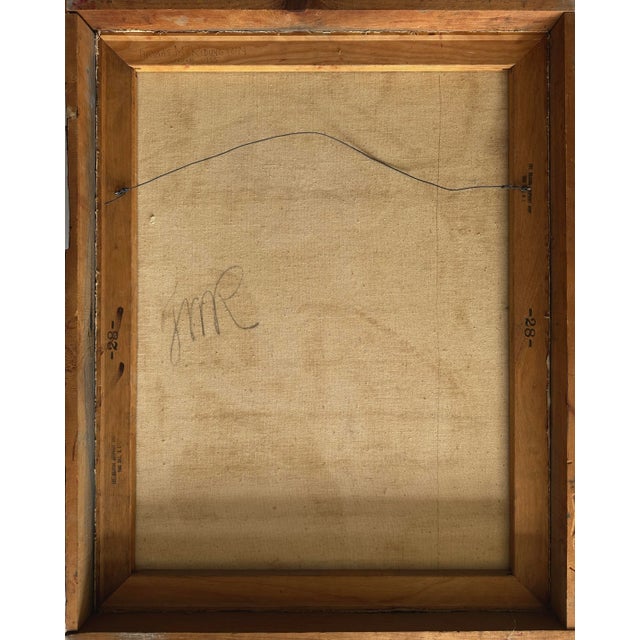 Vintage Expressionist Figurative Study of a Crouching Woman, Signed (1955, Oil on Canvas) For Sale In Philadelphia - Image 6 of 6