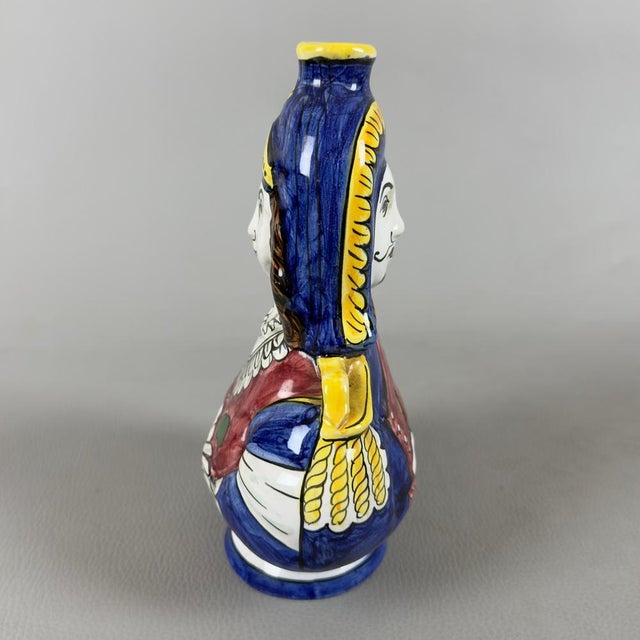 Deruta Majolica Double-Sided Vase, 1960s For Sale - Image 4 of 11