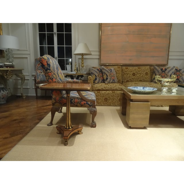 Brass Mid 20th Century English Regency Guéridons Side Tables With Pierced Brass Gallery a Pair For Sale - Image 8 of 9