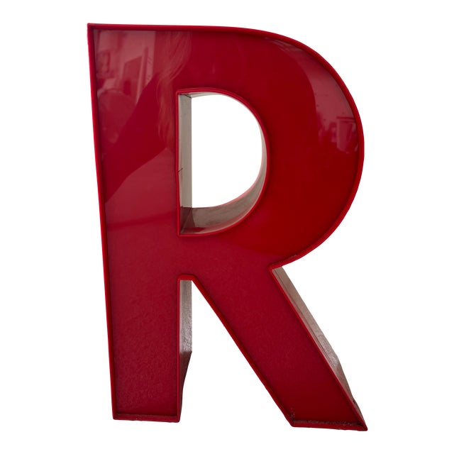 1960s Vintage Red Letter 'R' | Chairish