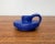 Mid-Century German Minimalist Cobalt Blue Candle Holder from Hartwig Heyne Pottery, 1960s For Sale - Image 9 of 12