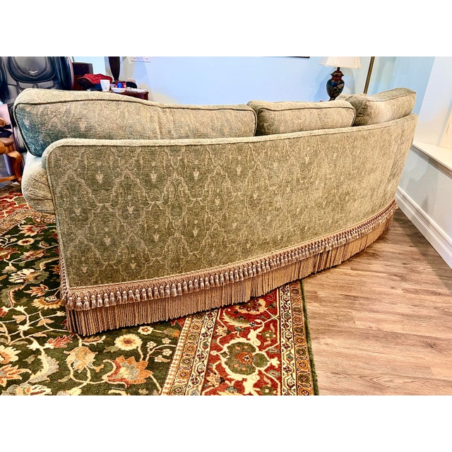 Contemporary 8’ Custom Made Curved Sofa For Sale - Image 9 of 9