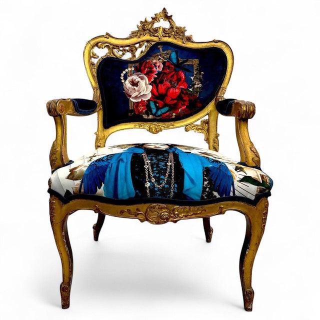 Set of Louis XV Style Gilt Armchairs For Sale - Image 10 of 18