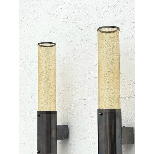 Wall Sconces in Metal and Murano Glass, 1980, Set of 2 For Sale - Image 12 of 13