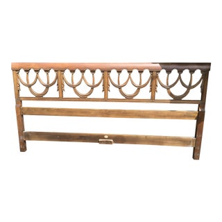 20th Century Baker Fine Furniture King Carved Swag Headboard For Sale