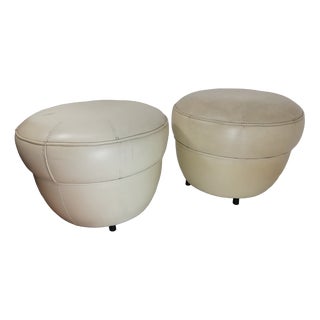 Set of Leather Stools from Brevetti IPE, Italy, 1960s For Sale