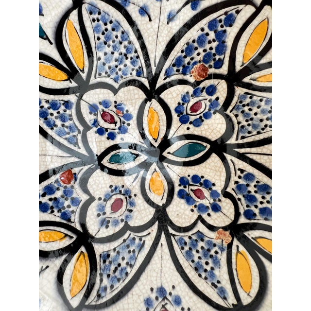 Ceramic Antique 20th Century Hand Crafted Moroccan Bowl 7 3/4" Diameter X 2 1/4" T For Sale - Image 7 of 7