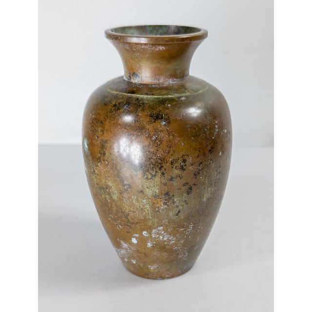 We are selling this nice simple Japanese bronze vase. This vase appears to be mid 20th century and has great surface...
