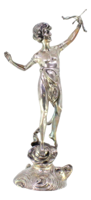 Silver Statue Depicting a Perfectly Shaped Archer