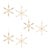 Kenneth Ludwig Chicago Gold Beaded Metal Snowflake Ornament (Set of 6) For Sale - Image 4 of 4
